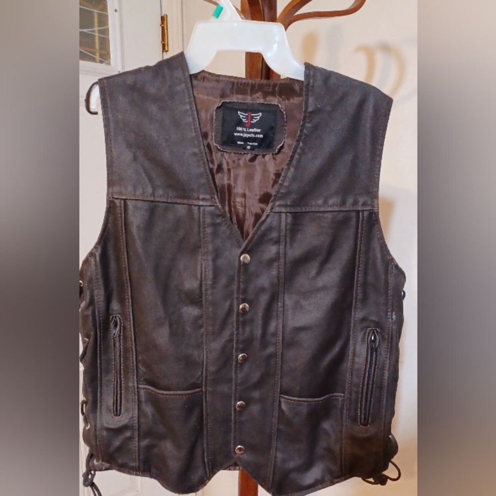 Motorcycle Leather Vest